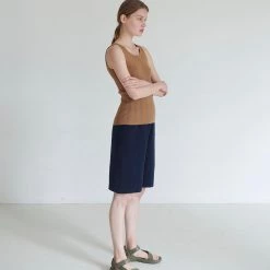 FUB Women's Organic Cotton Wide Rib Camisole - Camel SALE