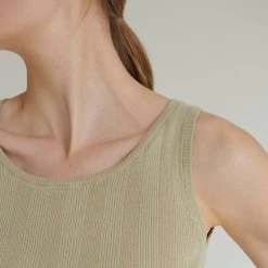 FUB Women's Organic Cotton Wide Rib Camisole - Elm SALE