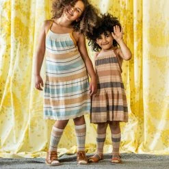 Mabli Cotton/Linen Deckchair Dress - Putty