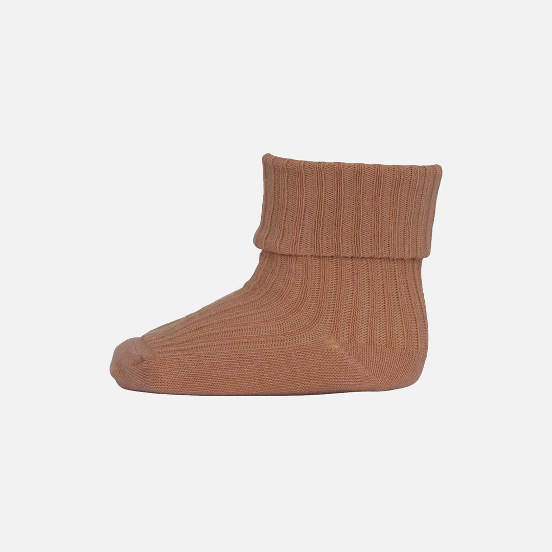MP Cotton Rib Ankle Socks - Tawny Brown 3 MP Cotton Rib Ankle Socks - Tawny Brown