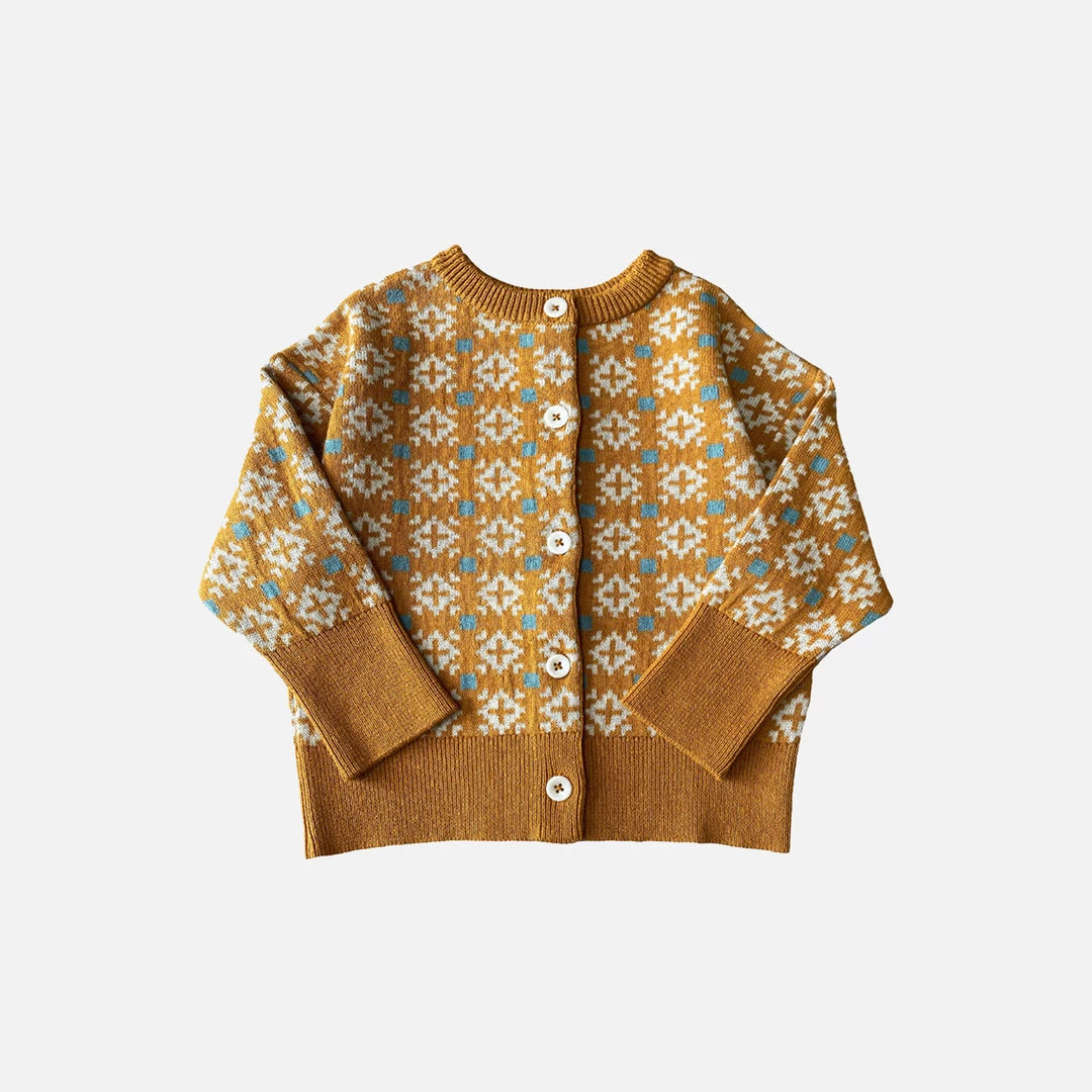 Mabli Cotton/Linen Ffion Cardigan - Marigold 3 Mabli Cotton/Linen Ffion Cardigan - Marigold