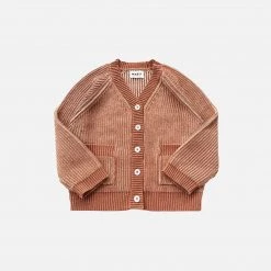 Mabli Cotton/Linen Tirion Cardigan - Jasper/Putty