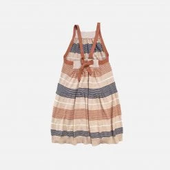 Mabli Cotton/Linen Deckchair Dress - Putty