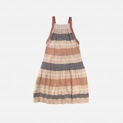 Mabli Cotton/Linen Deckchair Dress - Putty