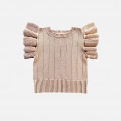 Mabli Cotton/Linen Pili Pala Singlet - Putty