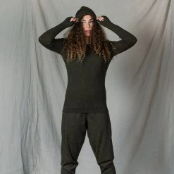 Mabli Women’s Merino Wool Magnus Rib Pullover - Bracken Adults