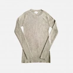 Mabli Women’s Merino Wool Magnus Rib Pullover - Wheat