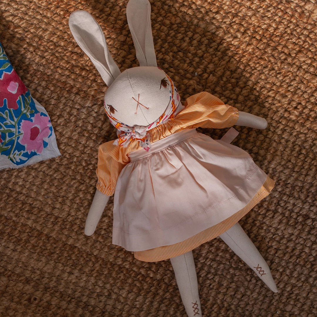 Polka Dot Club Handmade Cotton Large Rabbit - Esme 5 Polka Dot Club Handmade Cotton Large Rabbit - Esme