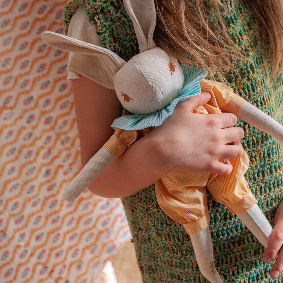 Polka Dot Club Handmade Cotton Medium Rabbit- Juniper Toys 5 Polka Dot Club Handmade Cotton Medium Rabbit- Juniper Toys