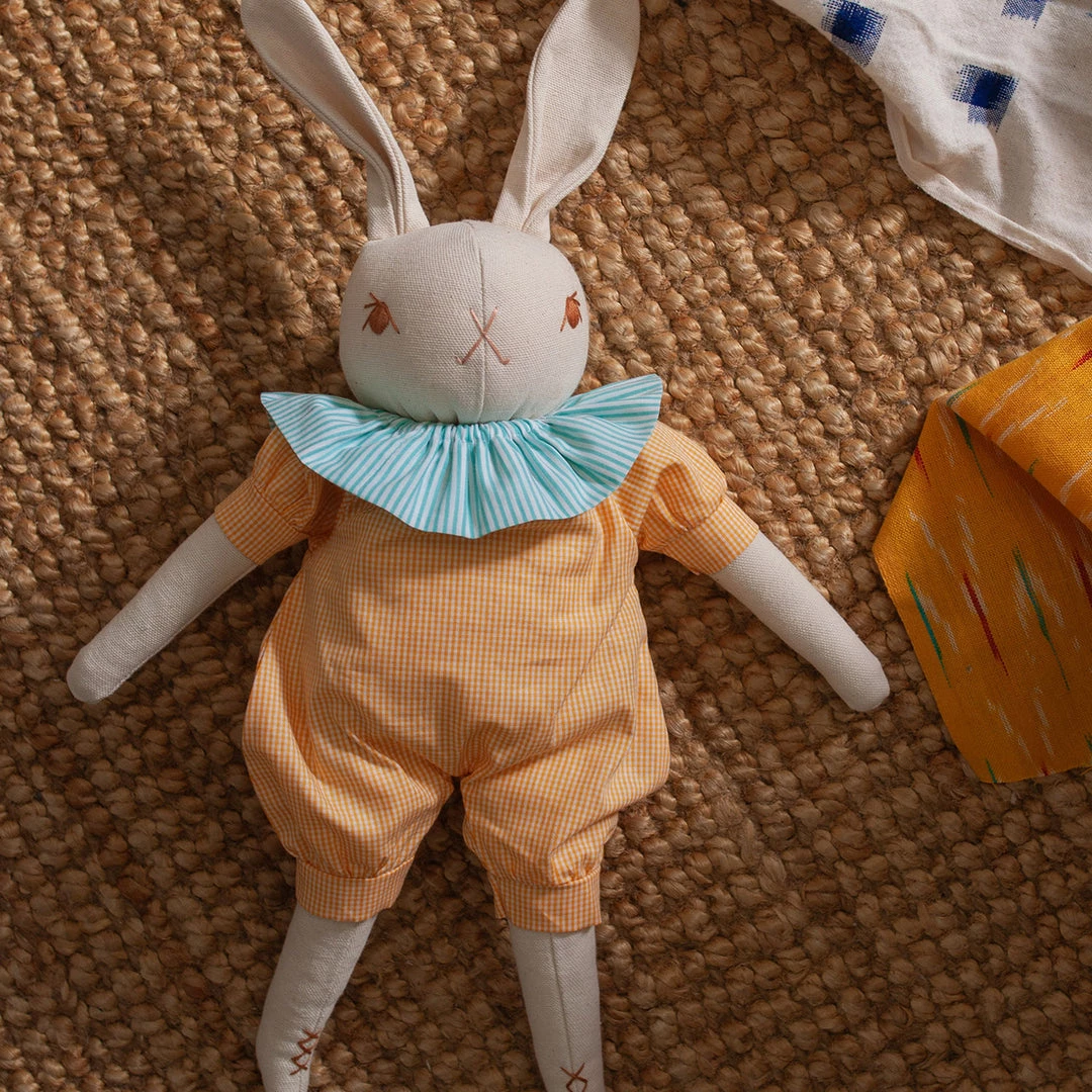 Polka Dot Club Handmade Cotton Medium Rabbit- Juniper Toys 6 Polka Dot Club Handmade Cotton Medium Rabbit- Juniper Toys