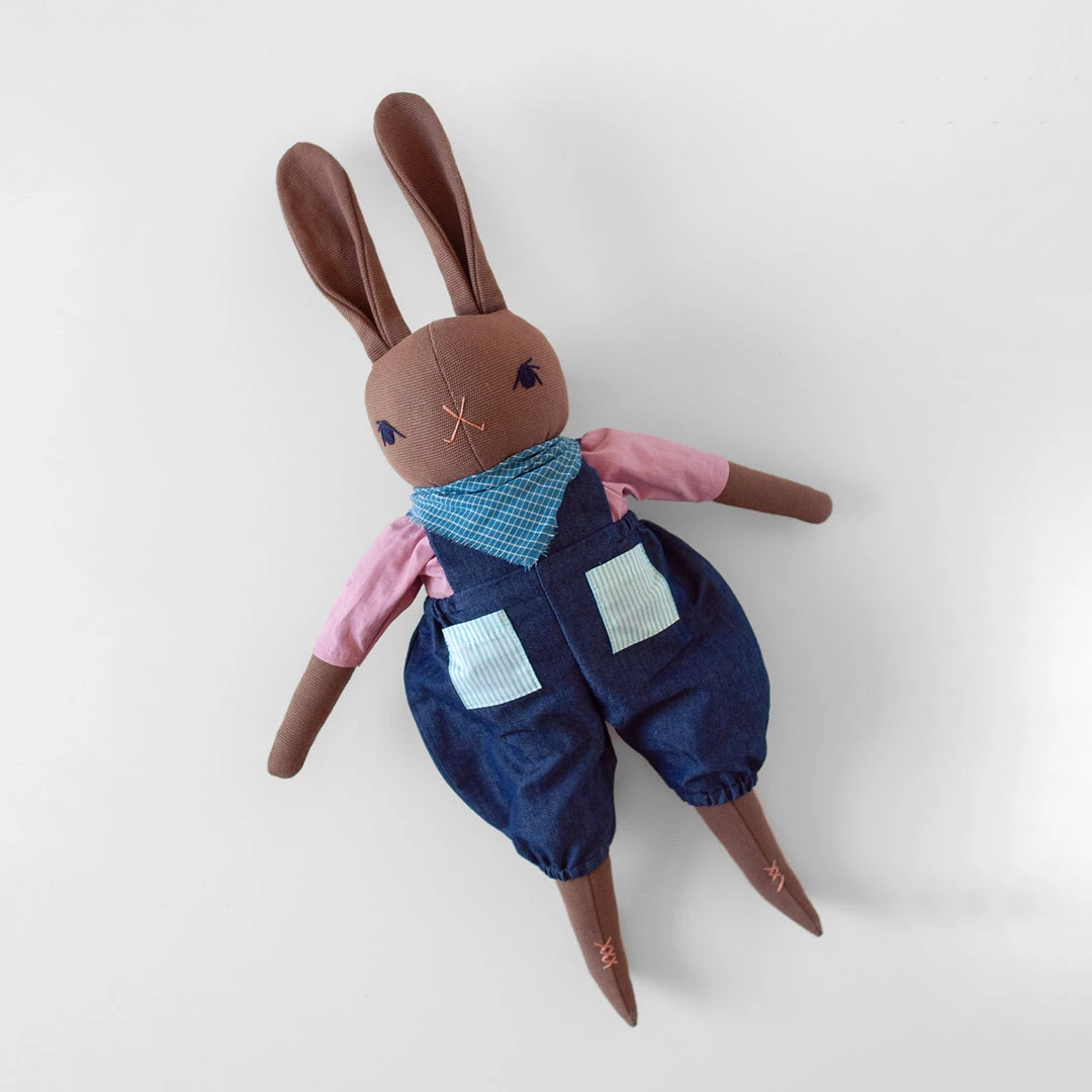 Polka Dot Club Toys Handmade Cotton Large Rabbit - Luca 3 Polka Dot Club Toys Handmade Cotton Large Rabbit - Luca