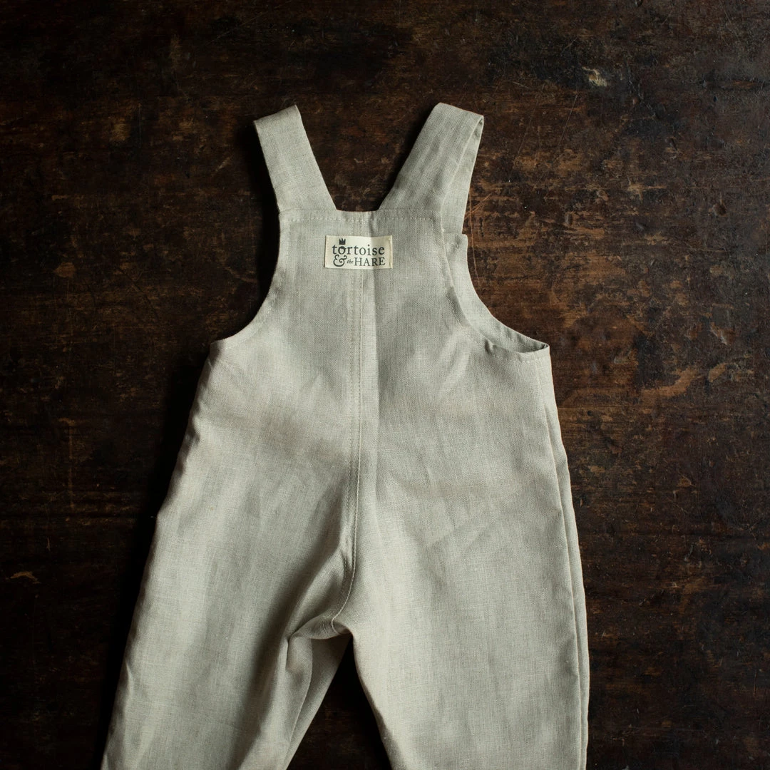 Tortoise & The Hare Linen Dungarees - Natural Cotton & Linen 5 Tortoise & The Hare Linen Dungarees - Natural Cotton & Linen