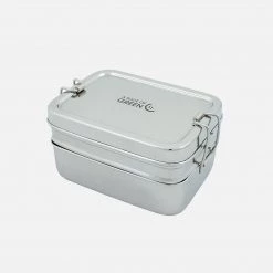 A Slice Of Green Stainless Steel Two Tier Lunch Box With Mini Container Home & Baby Care