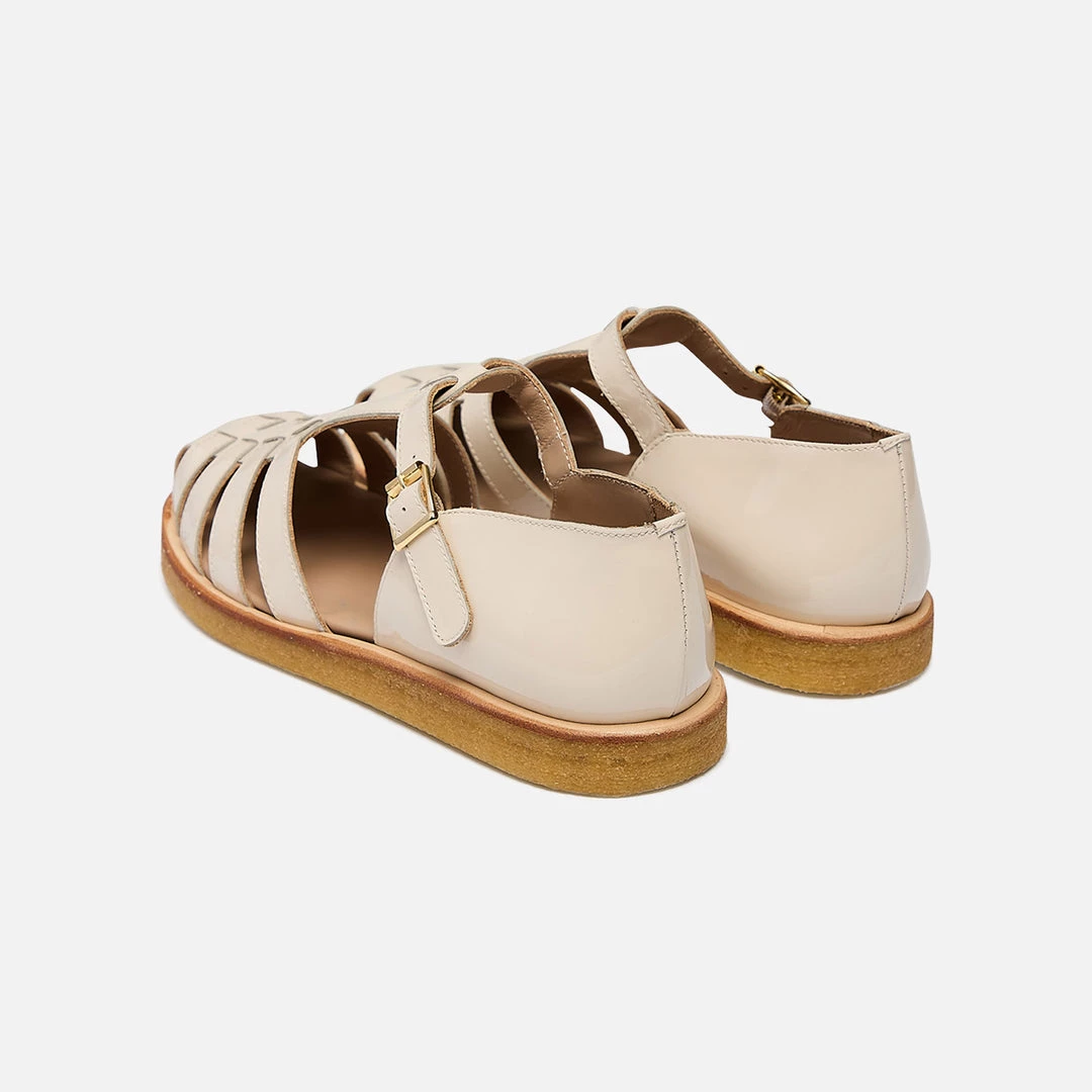 Angulus Women's Fisherman Sandal - Patent Buttermilk SALE 5 Angulus Women's Fisherman Sandal - Patent Buttermilk SALE