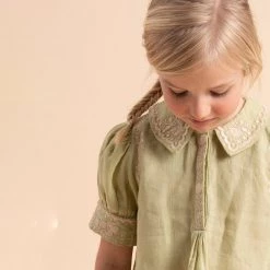 Apolina Organic Linen Hedda Blouse - Apple Cotton & Linen 11 Apolina Organic Linen Hedda Blouse - Apple Cotton & Linen