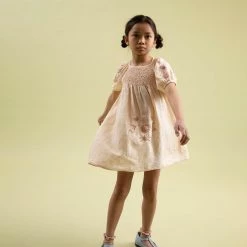 Apolina Organic Linen Maren Dress - Shell Cotton & Linen