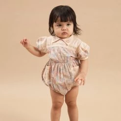 Apolina Organic Cotton Nellie Romper - Woodland Floral 20 Apolina Organic Cotton Nellie Romper - Woodland Floral