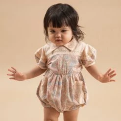 Apolina Organic Cotton Nellie Romper - Woodland Floral 22 Apolina Organic Cotton Nellie Romper - Woodland Floral