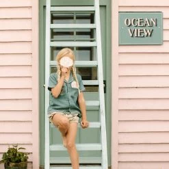 Apolina Exclusive Organic Linen Donny Shirt - Lagoon