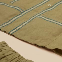 Apolina Cotton & Linen Exclusive Organic Linen Elis Set - Bracken