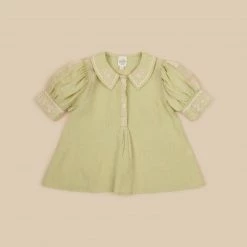 Apolina Organic Linen Hedda Blouse - Apple Cotton & Linen
