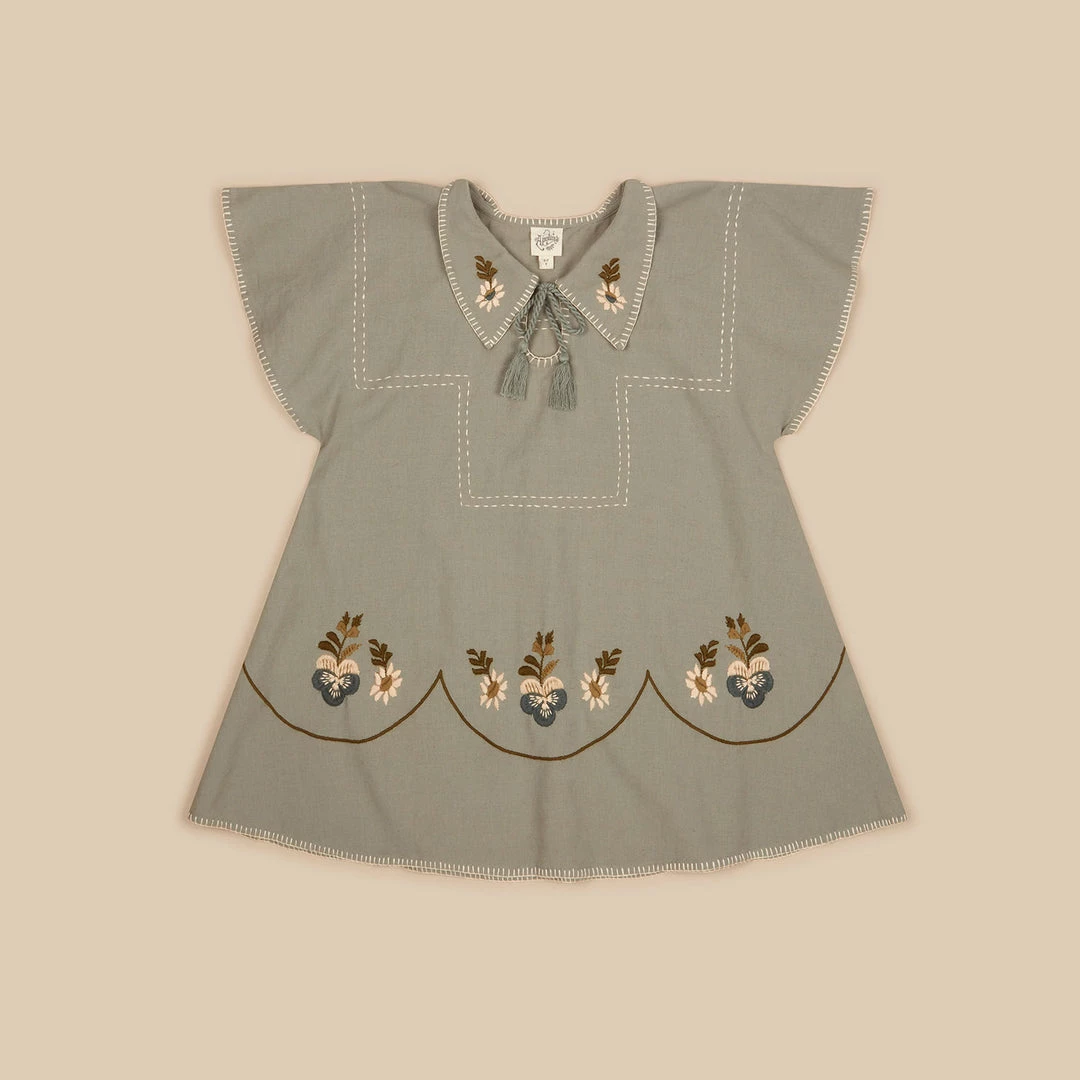 Apolina Cotton & Linen Cotton Konnie Kaftan Dress - Pebble 3 Apolina Cotton & Linen Cotton Konnie Kaftan Dress - Pebble