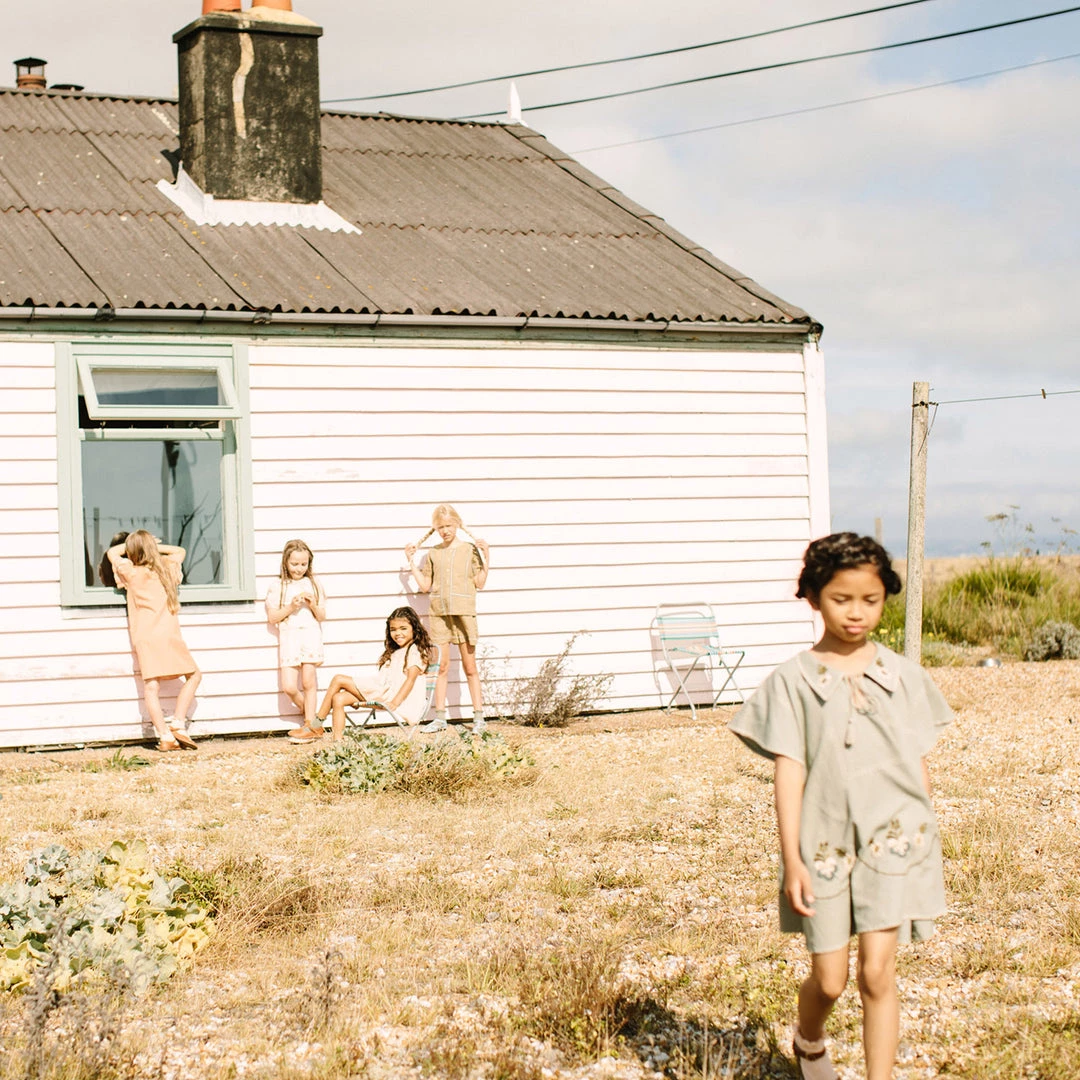 Apolina Cotton & Linen Cotton Konnie Kaftan Dress - Pebble 8 Apolina Cotton & Linen Cotton Konnie Kaftan Dress - Pebble