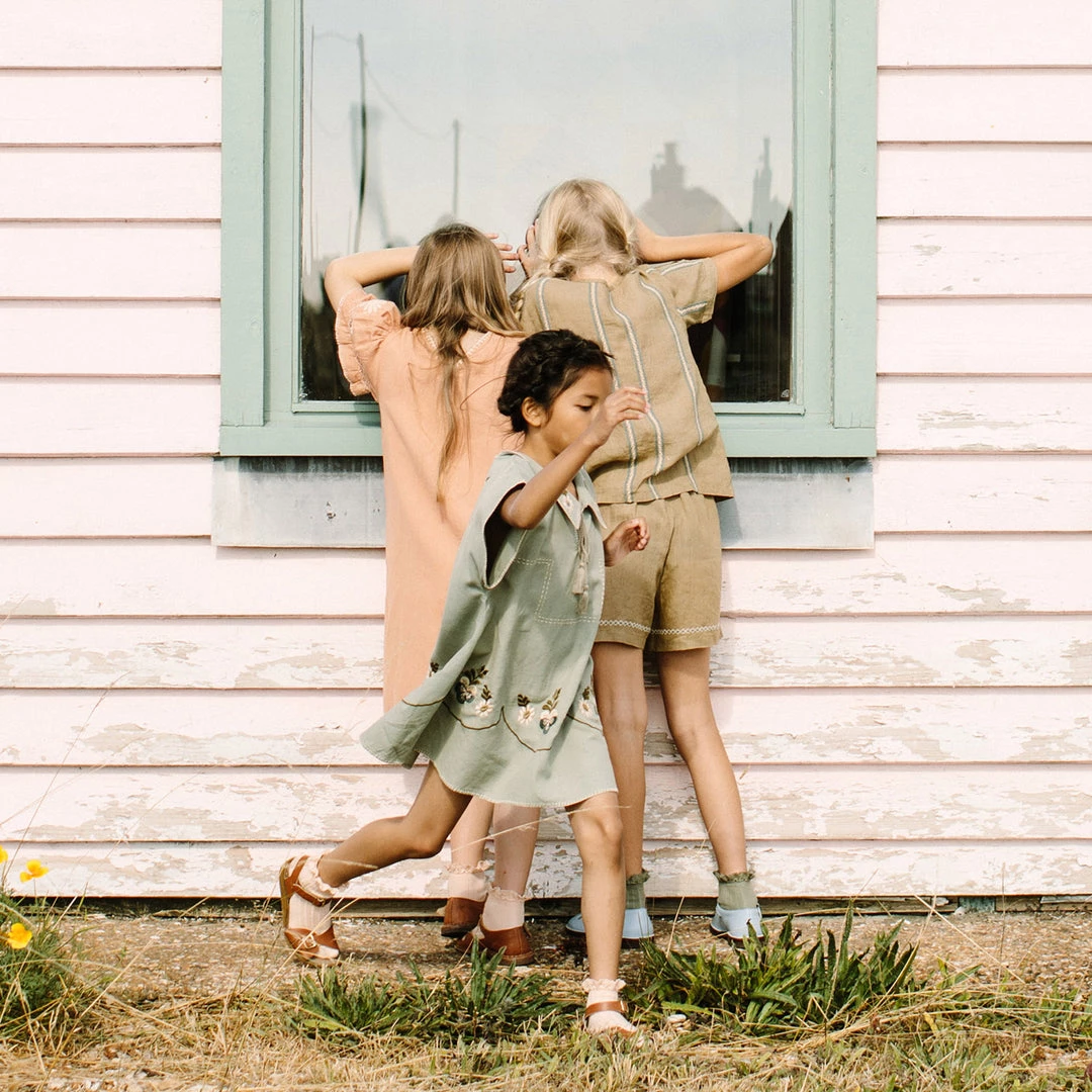 Apolina Cotton & Linen Cotton Konnie Kaftan Dress - Pebble 7 Apolina Cotton & Linen Cotton Konnie Kaftan Dress - Pebble