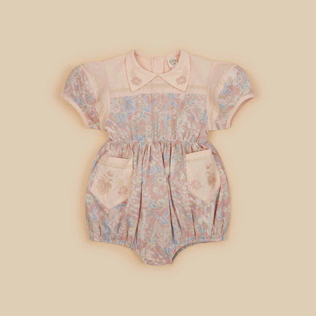 Apolina Organic Cotton Nellie Romper - Woodland Floral 3 Apolina Organic Cotton Nellie Romper - Woodland Floral