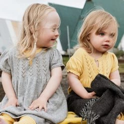 As We Grow SALE Cotton/Alpaca SS Anna Dress - Yellow