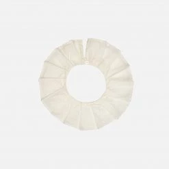 As We Grow SALE Cotton Embroidered Pleat Collar - Off White