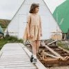 As We Grow Linen SS Pocket Dress - Camel 1 As We Grow Linen SS Pocket Dress - Camel