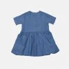As We Grow SALE Linen SS Pocket Dress - Blue Nova