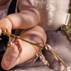 BINIBAMBA Merino Sheepskin Snuggler / Buggy Liner - Moon