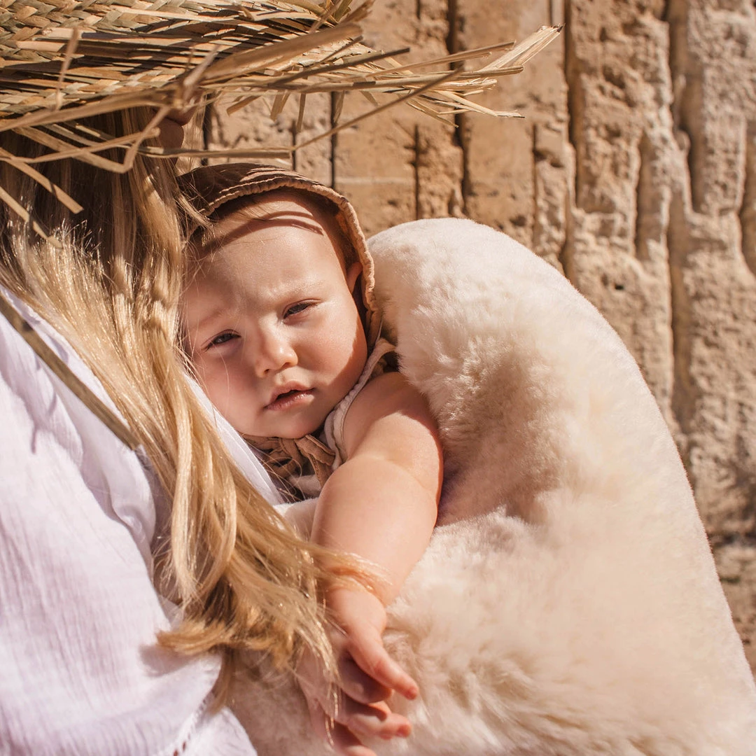 BINIBAMBA Baby Gifts Merino Sheepskin Snuggler / Buggy Liner - Milk 7 BINIBAMBA Baby Gifts Merino Sheepskin Snuggler / Buggy Liner - Milk