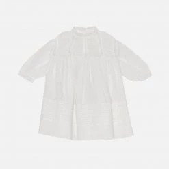 Bonét Et Bonét Organic Cotton Geraldine Dress - White Cotton & Linen