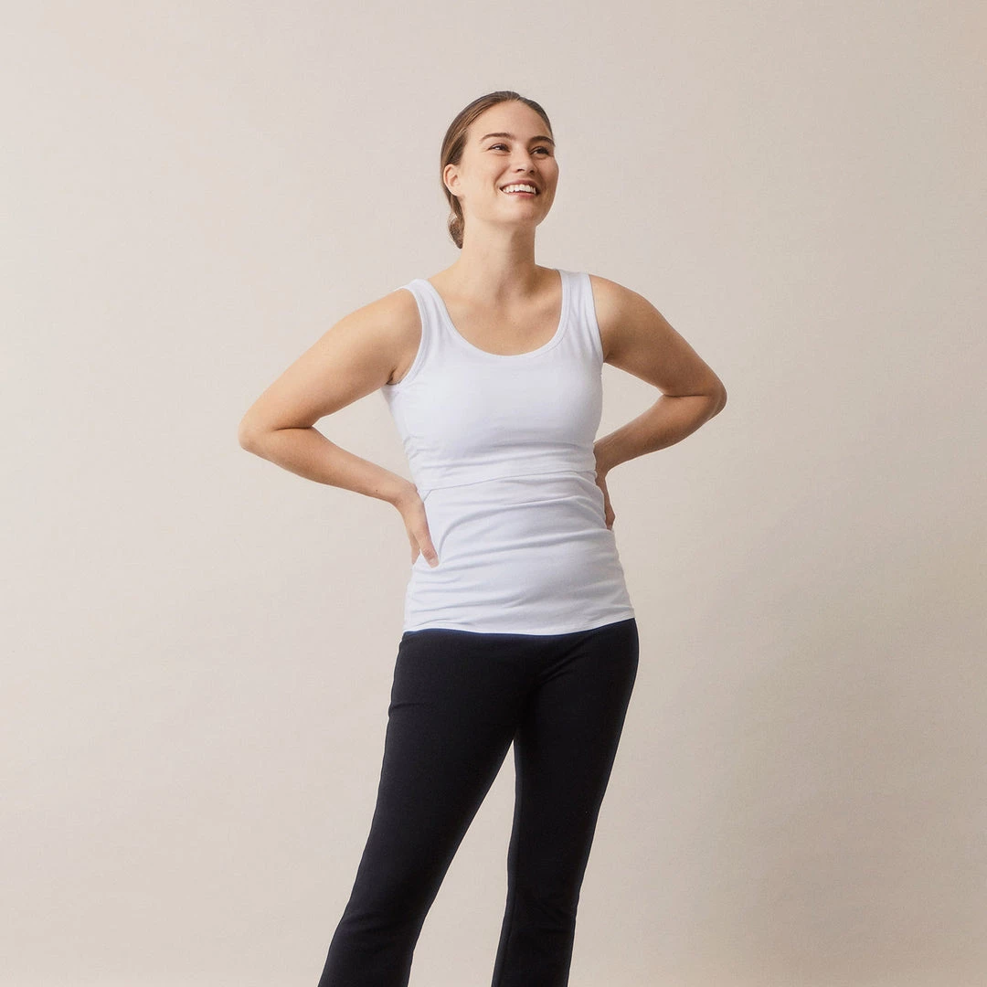 Boob Adults Organic Cotton Maternity Classic Tank Top - White 6 Boob Adults Organic Cotton Maternity Classic Tank Top - White