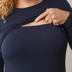 Boob Organic Cotton Maternity Classic LS Top - Midnight Blue