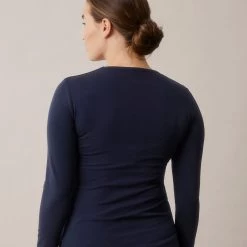 Boob Organic Cotton Maternity Classic LS Top - Midnight Blue