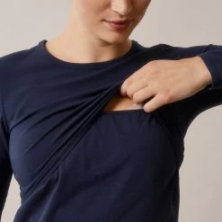 Boob Organic Cotton Maternity Classic LS Top - Midnight Blue