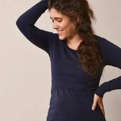 Boob Organic Cotton Maternity Classic LS Top - Midnight Blue