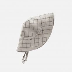 Briar Baby Exclusive Linen Sunbonnet - Natural Grid