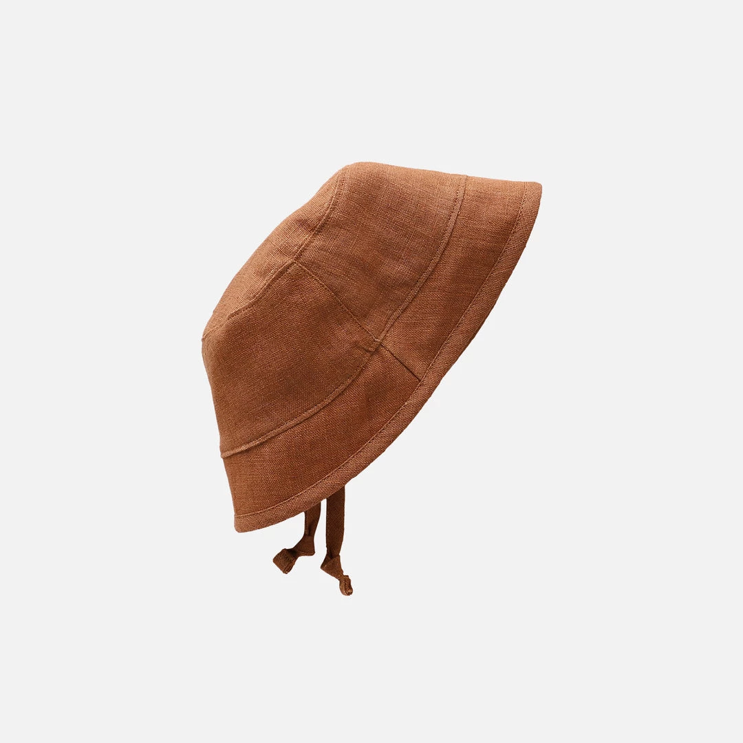 Briar Baby Linen Bucket Hat - Rust 4 Briar Baby Linen Bucket Hat - Rust