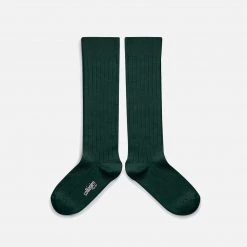 Collegien Adults Adult's Cotton Knee Socks - Forest Green