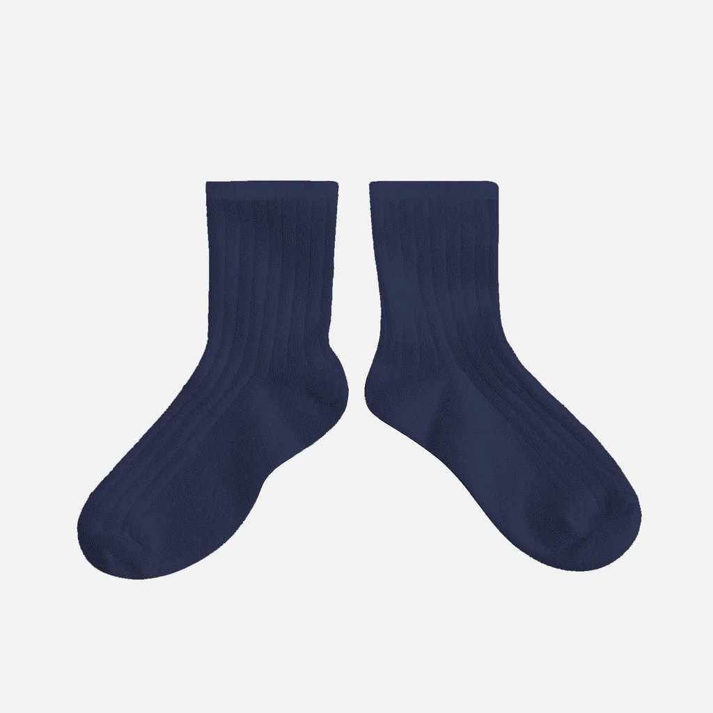 Collegien Adults Adult's Cotton Short Socks - Navy 3 Collegien Adults Adult's Cotton Short Socks - Navy