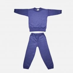 Cosilana Organic Merino Wool Terry Pyjama Set - Blue 7 Cosilana Organic Merino Wool Terry Pyjama Set - Blue