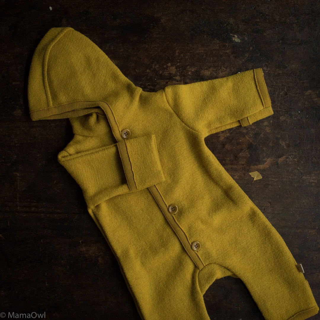 Disana Organic Boiled Merino Wool Overall - Curry Baby Wool 3 Disana Organic Boiled Merino Wool Overall - Curry Baby Wool