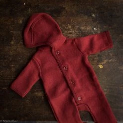 Disana Organic Boiled Merino Wool Overall - Bordeaux Baby Wool