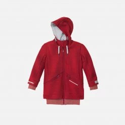 Disana Organic Boiled Merino Wool Outdoor Coat - Bordeaux
