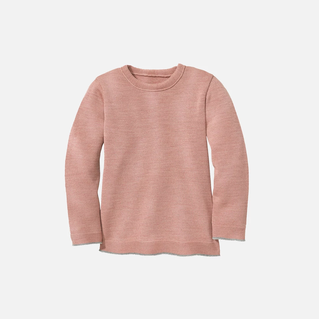 Disana Kids Wool Organic Merino Wool Left Knit Jumper - Rose 4 Disana Kids Wool Organic Merino Wool Left Knit Jumper - Rose